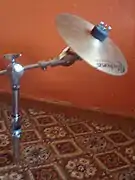 Splash cymbal on a separate boom stand