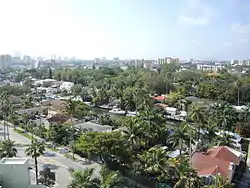 Southeastward view of Spring Garden toward the Miami River