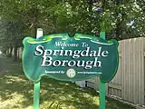 Springdale Welcome sign