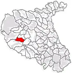 Location in Vrancea County