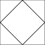 Square-in-a-square quilt block pattern