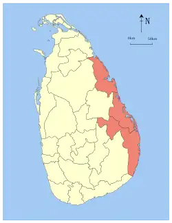 Location within Sri Lanka