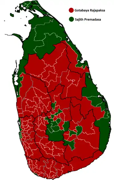 Winners of polling divisions