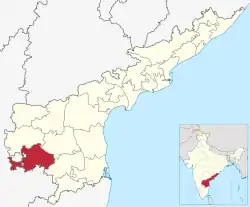 Location of Sri Sathya Sai district