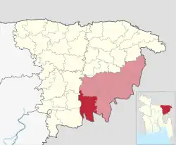 Location of Sreemangal