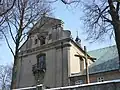 View from the west side (facade) of the church