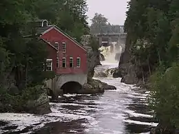 Magaguadavic River gorge and the St. George Power hydro plant