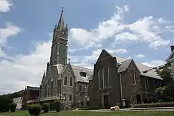 St. Katharine Drexel Church in the Lansford Historic District in July 2013