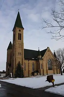 St. Andrew's Church, listed on the National Register of Historic Places