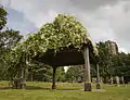 St Chad's Well as seen today with the wooden structure over it built in the 1950s