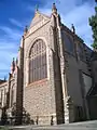 Exterior of the cathedral's transept in 2006 showing the incomplete section at the right