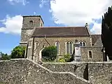 St Mary's Church, Storrington, where Ford added a vestry south of the chancel, 1933