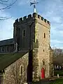 View of the tower from the northwestern side