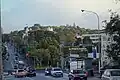 St Peter's College, looking south along Mountain Road across the Khyber Pass Road intersection.