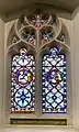 Stained glass in South aisle dedicated to Arthur Haggit, died 3 November 1852