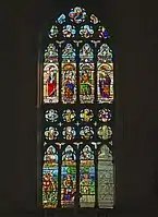 Renaissance window in the church of SS Giovanni and Paolo, Venice 16th century.