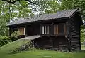 Stable from Søre Villand, built in the later 1700s, purchased by the museum in 1918, taken down in 1919 and resurrected at Marienlyst in 1922.