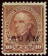 United States, 1899: overprinted for use in Guam