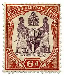 Image 21897 British Central Africa stamp issued by the United Kingdom (from Malawi)