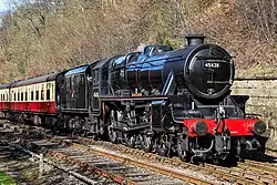 ex-LMS black five number 45428 has been named Eric Treacy in preservation