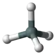 Ball-and-stick model of the stannane molecule