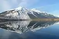 Stanton Mountain (left) reflected in Lake McDonald