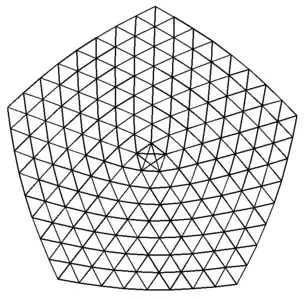 A medium *Star board (8 rings, 180 nodes: 40 perimeter and 5 corner nodes)