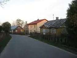 Paved road in Stare Biernaty