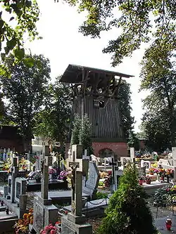 Old belfry in the village