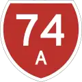 State Highway 74A marker