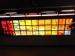 Stained glass window by artist Marcelle Ferron