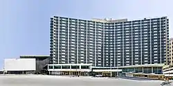 Dallas Public Library and Dallas Statler Hilton block