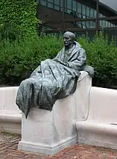 Statue of Dr E L Trudeau, now at the Trudeau Institute