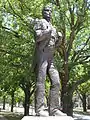 Statue of Edmund Barton, standing at the south-western corner of the Edmund Barton Building