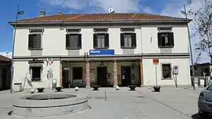 Railway station of None (Italy)