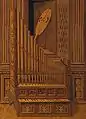 A pipe organ and a lyre