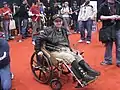 2. A steampunk-styled wheelchair.