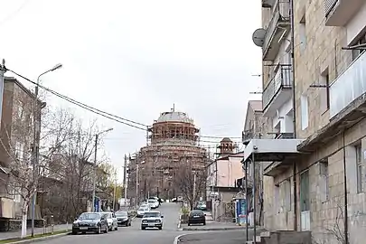 The cathedral under construction in March 2018