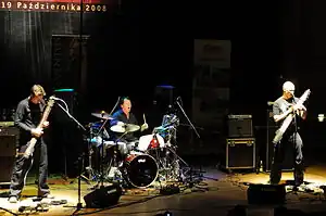 Stick Men in 2008: Michael Bernier, Pat Mastelotto, Tony Levin