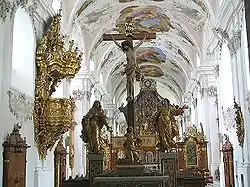 Interior of the Monastery Church of Mariae Himmelfahrt in Stams