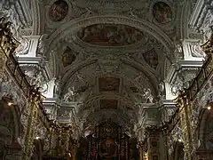 Baroque interior of the church