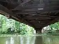 Stillwater Covered Bridge No. 134 as seen from below