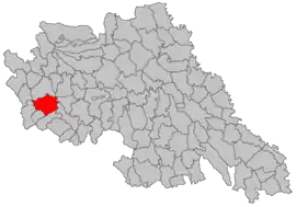 Location in Iași County