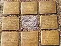 All Stolpersteine, "stumbling blocks"