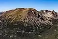 Stones Peak centered, with Sprague Mountain and Hayden Spire to right