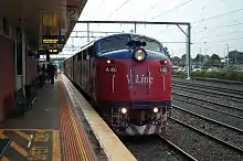 A60 waits to depart Platform 2 with a Stony Point service, April 2008