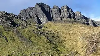 Old Man of Storr from hiking trail