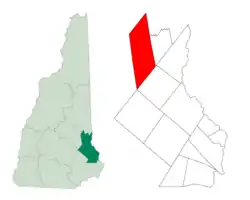 Location in Strafford County, New Hampshire