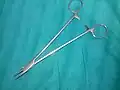 Straight needle holding forceps