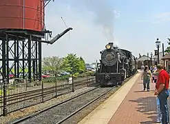 No. 90 pulling into the Strasburg Rail Road station, on May 12, 2007